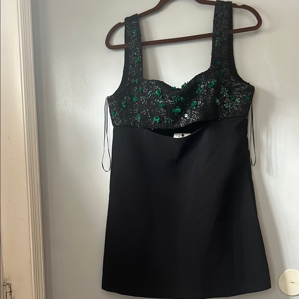 Zara Black and Green Dress